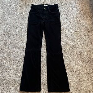 Anthropologie PILCRO Black Corduroy Flare Pants